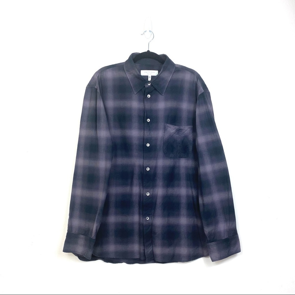 Rag and Bone Striped Buttons Down Shirt Long Sleeve Size XXL